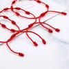 Unbranded 2pcs Lucky Red String Bracelet Kabbalah Amulet 7 Knots