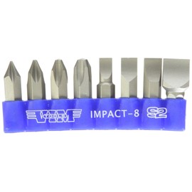 VIM Tools Impact-8 Impact Quality S2 Bit Set - 8 Piece