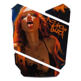 Tankpad Protective Motorcycle Gel Pad 3D Psycho B Cute Woman Orange Blue X509956VA
