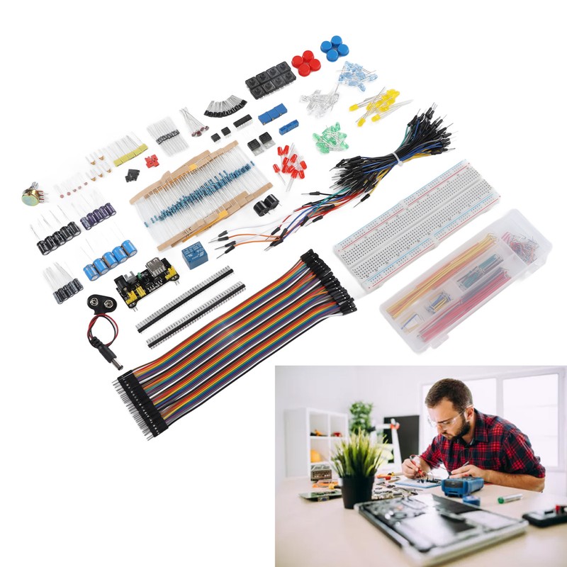 Electronics Components Assortment Kit Power Module Resistor Capacitor Transistor Jumper