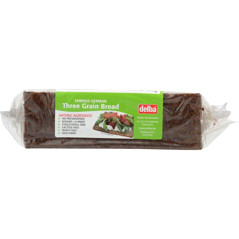 Delba Famous German Three Grain Bread, 16.75 Ounce (Pack of