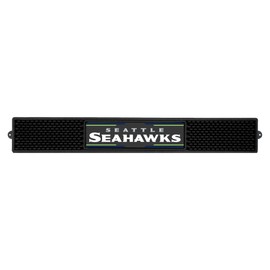 FANMATS 15524 Seattle Seahawks Drink Bar Mat - 3.25in. x 24in. - Durable Dish Drying Mat, Easy Clean, Counter Mat