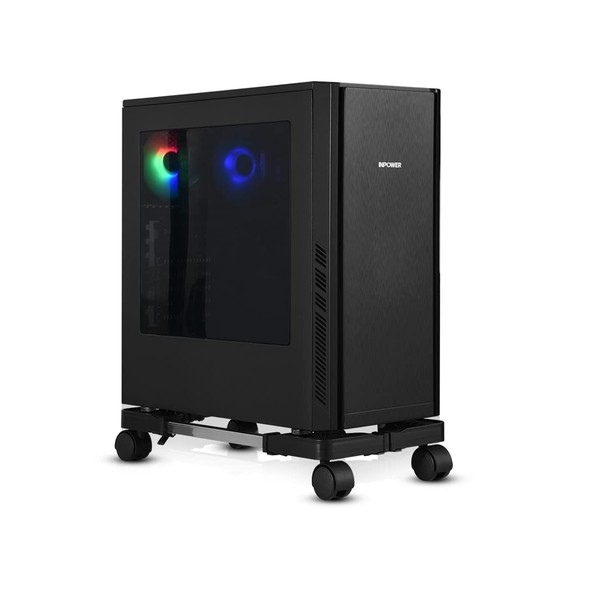 YOSE Computer Tower Stand, Adjustable Mobile CPU Stand with Rolling