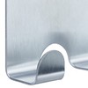 Relaxdays Door Set of 4, Stainless Steel, Double Hooks, for