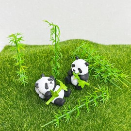 Attuslla Model Miniature Bamboo Trees, Green Plastic Bamboo Trees for Building Model, Home Miniature Landscape Landform Diorama Project (50 PCS, 10cm)