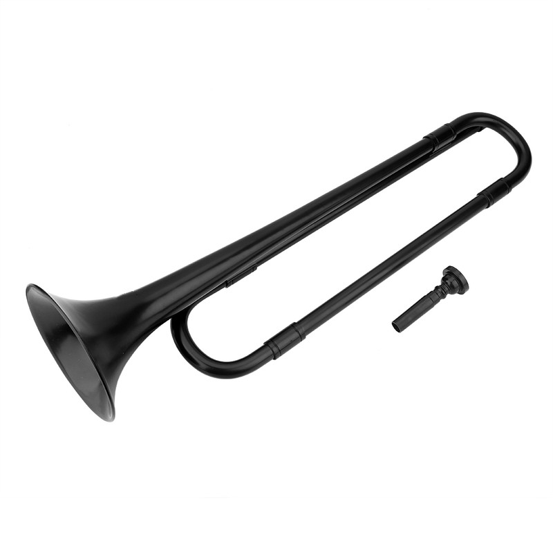 B Flat Plastic Bugle Cavalry Trumpet with Mouthpiece for Children