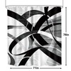 LGhtyro Black Grey Abstract Shower Curtain Bathroom Set 71Wx78H Inches