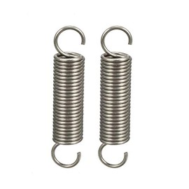 sourcing map Extended Tension Spring Wire Diameter 0.047", OD 0.39", Free Length 1.97" Stainless Steel Small Dual Hook Tension Spring for Machinery Construction Industrial 2pcs