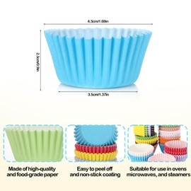 Pavlleen Mini Muffin Cases Colourful Paper Cases 500 Pieces with 10 Colours Mini Muffin Cases Patisserie Paper Cupcake Cases Ideal for Weddings, Parties, Birthdays, Christmas