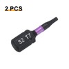 sourcing map 2pcs T7 Torx Screwdriver Bit 1/4" Hex Shank