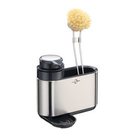 Küchenprofi Primus Washing Station | Rustproof Stainless Steel | Organiser with Integrated Soap Dispenser 300 ml | Drip Tray | Washing Up Brushes and Sponge Holder
