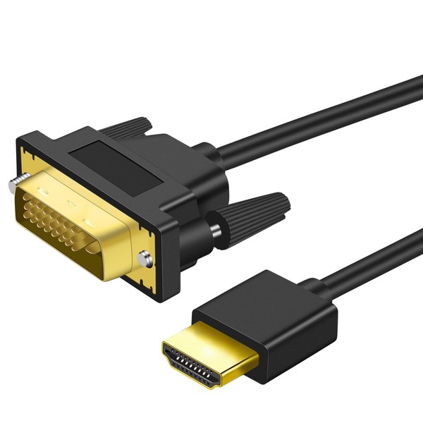 Twozoh 4K HDMI DVI Converter Cable 1M Bi-Directional DVI HDMI Converter Cable Soft Lightweight 1.4 Standard 1080P/4K@60HZ