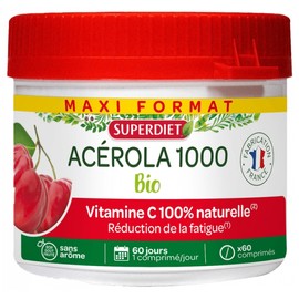 Superdiet Acerola 1000 Organic 60 Tablets