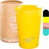 bioGo Stainless Steel BPA-Free Reusable Coffee Cup 350ml - Sunshine