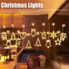 LED Christmas Lights with Suction Cup Snowman Star Moon Heart