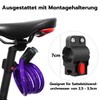 Anweller Bicycle Lock Fingerprint, 1.5 m Cable Lock, Waterproof, Portable