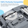 UniPlus 5x Compatible Label Tape Replacement for LC-4WBN9 LC-4LBP9 LC-4RBP9