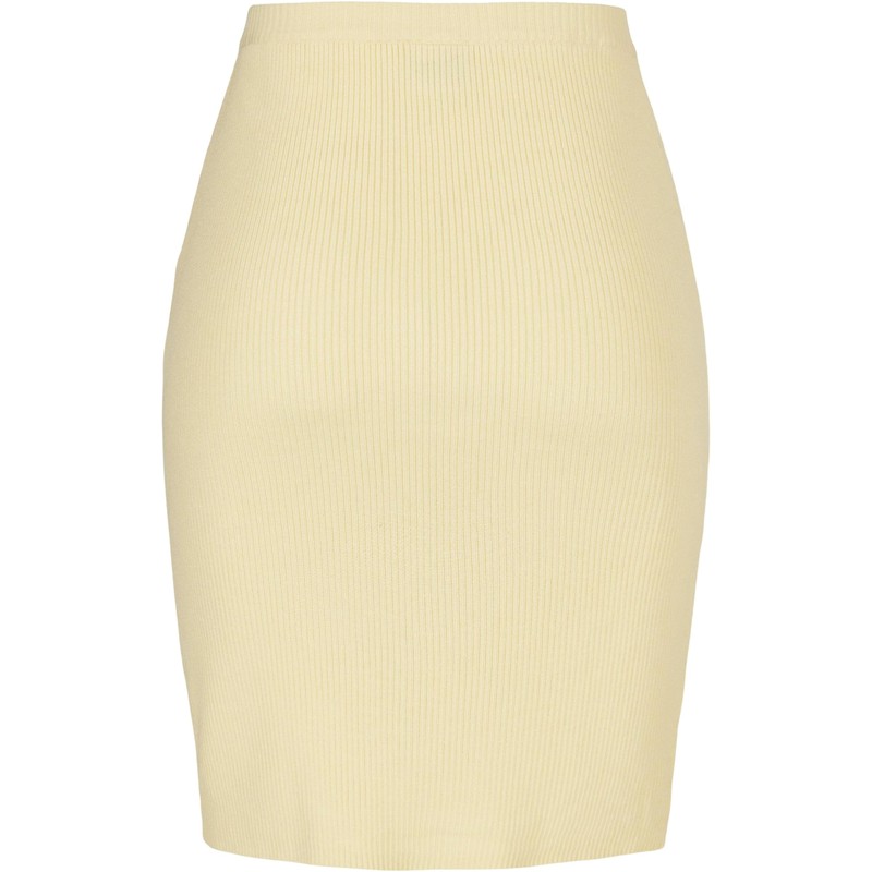 Urban Classics Women's Rib Knit Skirt, Soft yellow