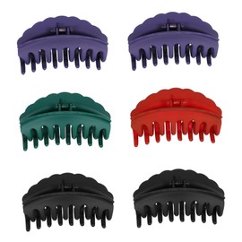 PACKOVE 6pcs Large Claw Clip Jumbo Plastic Hairpin for Women Non-slip Hair Claw Clip Big Hair for Thick Curly Accessories Strong Hold Mixed Colors