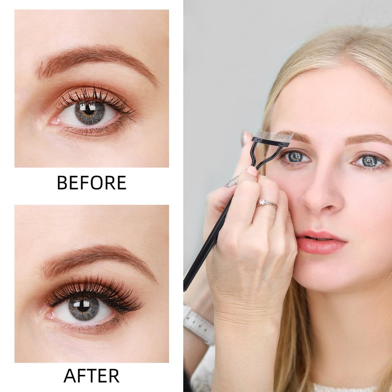 2 Pcs Eyelash Separator Tool Mascara Brushes Eyelash Comb Separator
