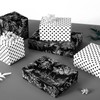 WERNNSAI Black Floral Wrapping Paper Roll - 1 Roll 17”x