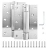 (2 Pack) Self Closing Door Hinge, 6 inches,Auto Closing Spring