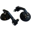 MotorToGo Black Reverse Retro Round Bar End View Mirrors Compatible