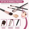 20 Pezzi Set Pennelli Trucco Professionale, Kit Completo con Pennello
