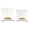 Good Vibes Gifts Caffeine Molecule Throw Pillow, 18x18, Multicolor