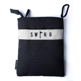 Green Swing Golf Accessory Bag | Golf Tees & Valuables Pouch | On Course Accessories | Choice of Colours (Black)
