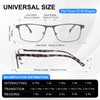 2 Pack Progressive Multifocus Reading Glasses Men - Metal Frame