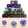 Sibba 24 Pack Marble Swirl D6 Dice 6 Sided Dice