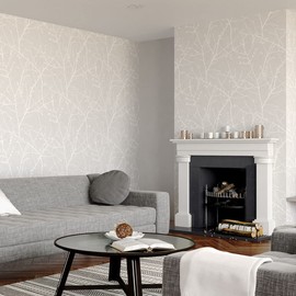 33-274 Innocence Wallpaper, Grey