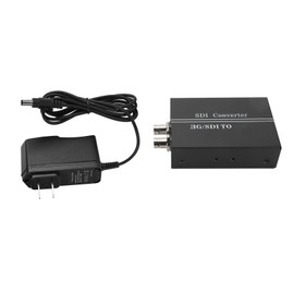SDI Converter Support SD/HD/3G SDI Long Transmission Distance 1080P SDI to HD Multimedia Interface and SDI Converter 100‑240V US Plug