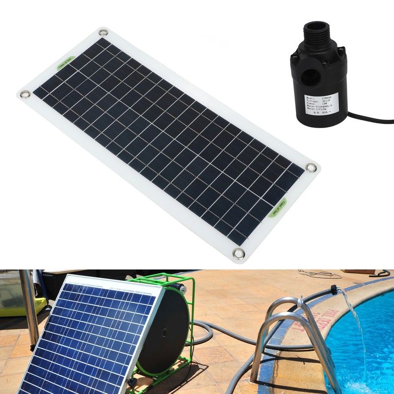 Solar Water Pump Kit 30W Polycrystalline Silicon 800L Per Hour