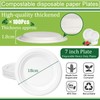Eco-Friendly Compostable Biodegradable Bagasse Plates - Sturdy 7inch/18cm White Sugarcane