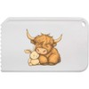 Azeeda 'Sleeping Highland Cow Cuddling with Bunny Toy' Plastic Ice