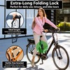 KOHLBURG Folding Bike Lock [43”] Bolt Cutter Proof with 4-Digit