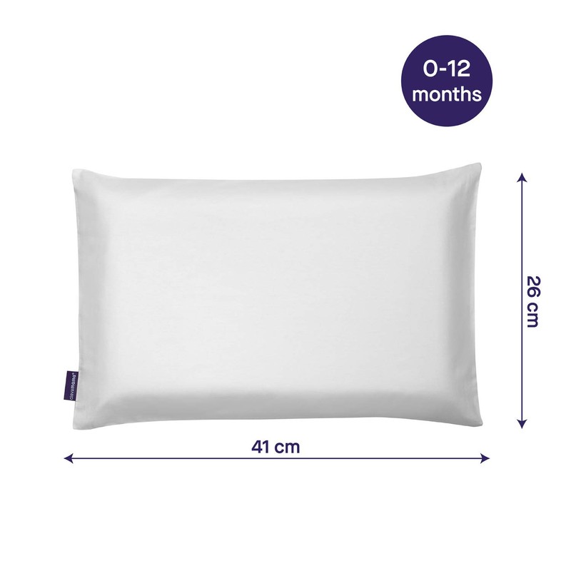 Clevamama ClevaFoam Baby Pillow Case - White, White, 1 Count