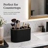 GORESE Makeup Brush Holder,Makeup Organiser Vanity Organiser PU Leather Cosmetics