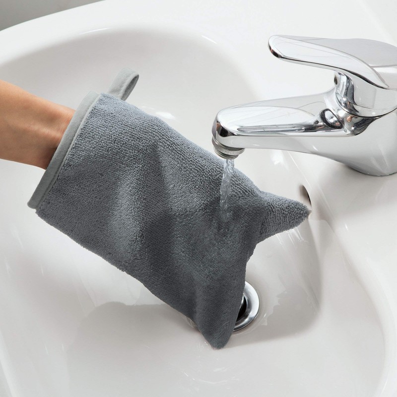Erwin Müller Microfibre Make-Up Gloves, Makeup Remover, Face Cleansing, Pack