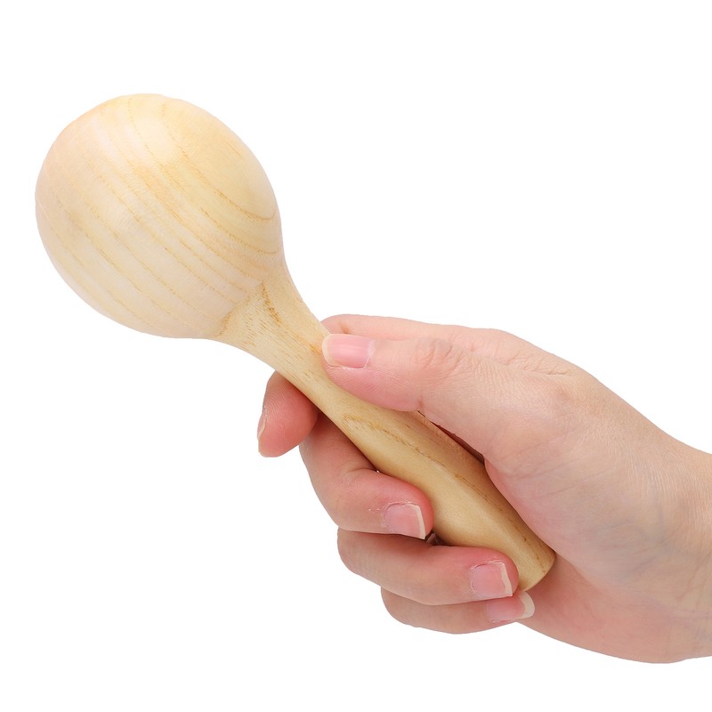 2Pcs Sand Hammer Early Education Instrument Wooden Toddler Percussion Musical