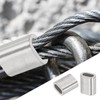 uxcell 1/16"(1.5mm) Wire Rope Stop Sleeve, 304 Stainless Steel Cable
