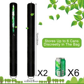 2 Pieces 6-can Insulated Cooler Sleeve Beer Cooler Tube Black Hold Golf Bag Insulated Beer for Golfing, Beach Days, Picnic, Traveling and More(Simple Style)