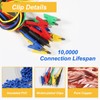 MELIFE 5PCS Alligator Clips Test Leads, 15A Test Leads Wire
