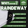 RAINDEWAY 12 Mil Heavy Duty White Tarp 10x15 Feet, UV