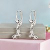 FIVE-D Stud Earrings Horse Pony Gallop 925 Silver, Silver