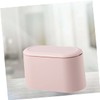 Operitacx 1pc Mini Desktop Trash Can Pink Simple Design Press