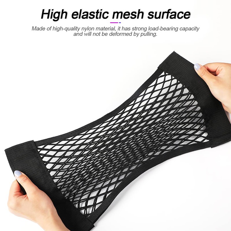 Mesh Cargo Net for Car, Universal Stretchable Trunk Storage Net