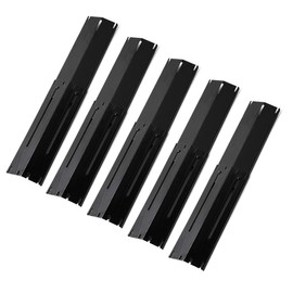 Broilmann Universal Adjustable Grill Heat Plate Replacement for Gas Grill, Porcelain Steel Heat Plate Shield, Flavorizer Bar, Extends from 11.75" up to 21" L (Pack of 5)